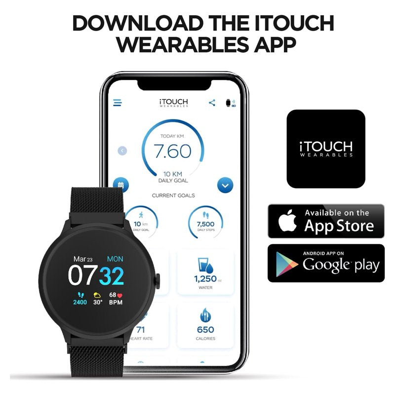 Smart Watch Fitness Tracker for Women & Men - 43mm Multi-Sport Activity Monitor