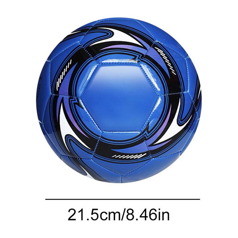 Soccer Ball Standard Size 5, 21.5 cm, Leakproof & Durable - White