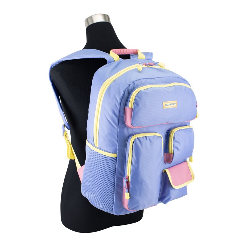 Unisex 18.5-Inch Cargo Backpack with Multiple Pockets and Water-Resistant Bottom