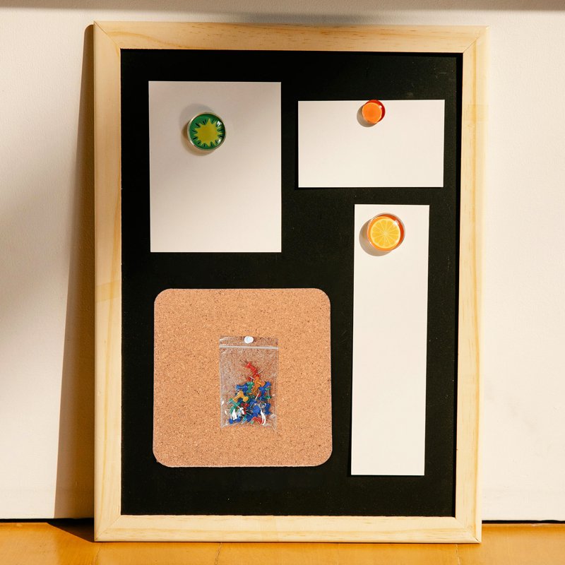 Small Cork Bulletin Board Set of 2 - Wall-Mount Cork Tiles for DIY Crafts