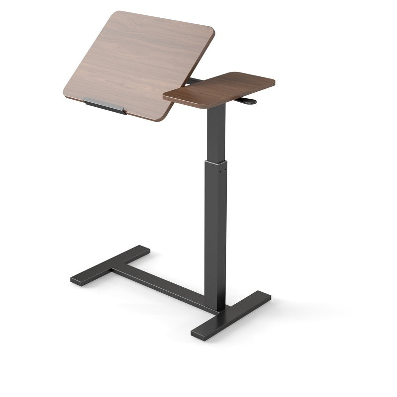 Adjustable Overbed Desk with Flip Top & Wheels - Portable Laptop Table for Home & Office