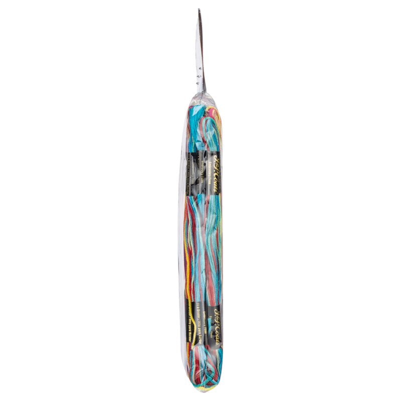 Tie-Dye Embroidery Floss Set - 24 Neon Colors, 8.75 Yards Each