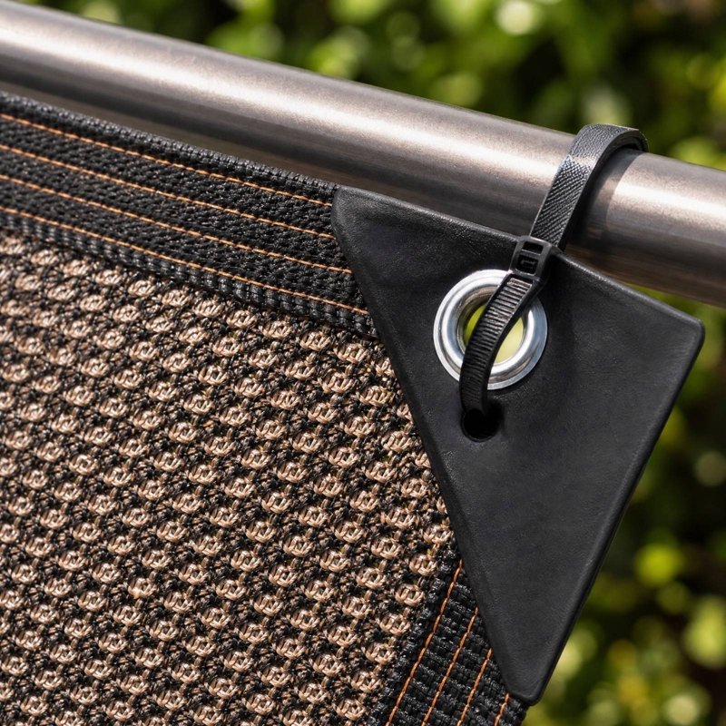 Heavy-Duty Outdoor Shade Cloth Privacy Screen for Patio & Garden - Brown 197x158 Inch