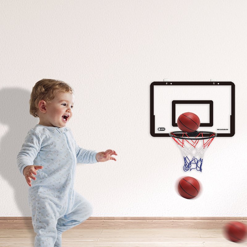 Mini Indoor Basketball Hoop Set for Door & Wall - Kids & Adults, 15.7x10.2 Inch