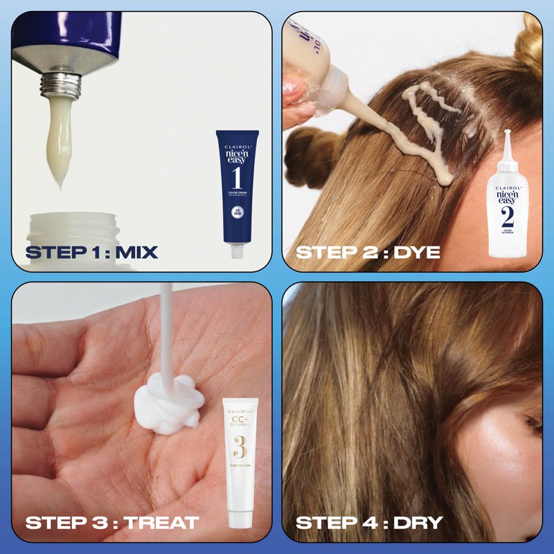 Permanent Hair Color Cream - Natural-Looking Shades & Gray Coverage