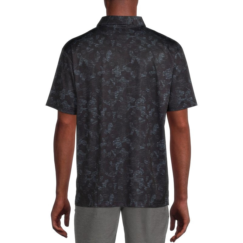 Ben Hogan Camouflage Print Golf Polo Shirt for Men – Short Sleeve, S-5XL, Black, M (Variation)