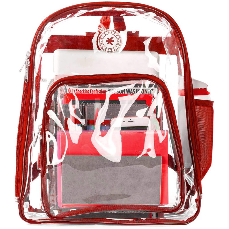 Heavy Duty Clear PVC Backpack - See Through Security Work Bag with Padded Straps