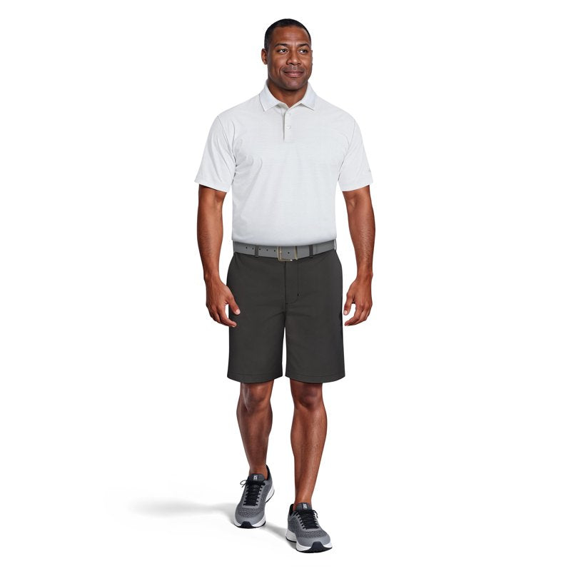 Men's & Big Men's Stretch Golf Shorts with Horizontal Pattern and Active Waistband - 9 Inch Inseam