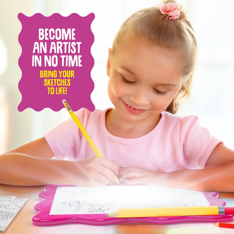 Light Up Tracing Pad for Kids – Art & Craft Drawing Tablet with Supplies