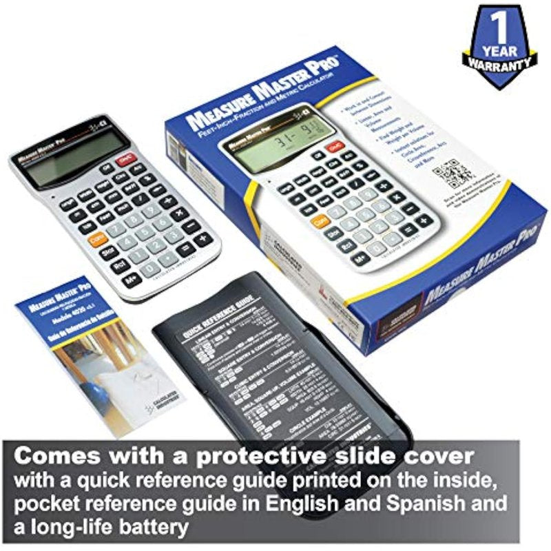 Measuring Calculator for Feet-Inch-Fraction and Metric Conversions