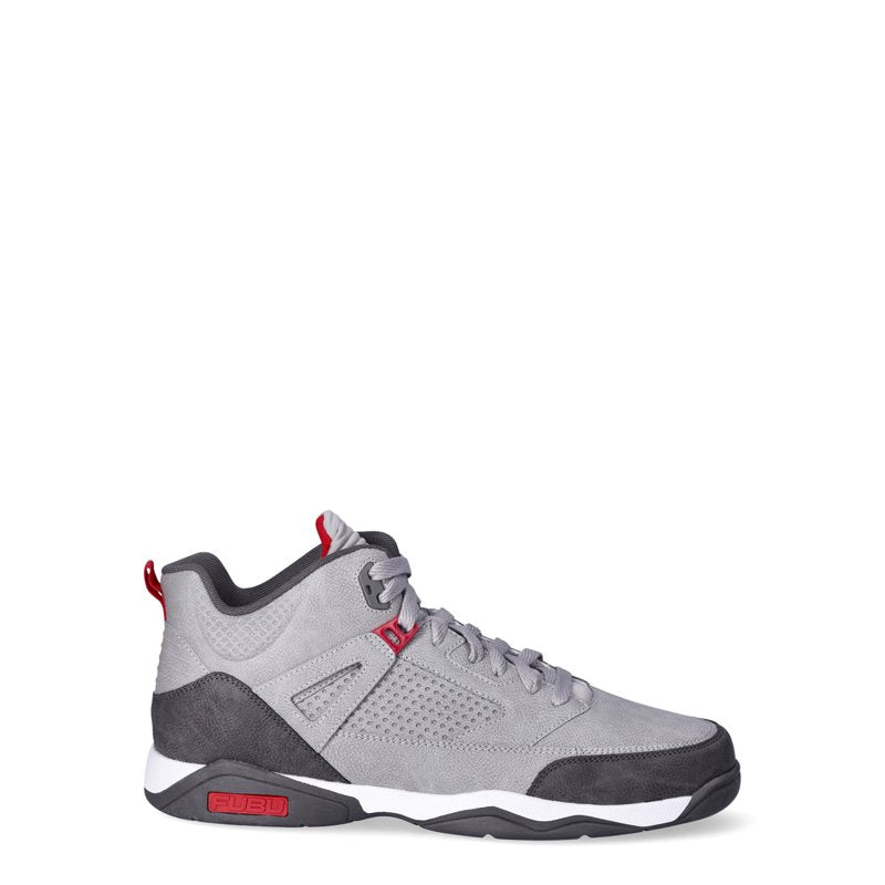Men's High-Top Basketball Sneakers - Grey, Size 10 - Athletic Shoe