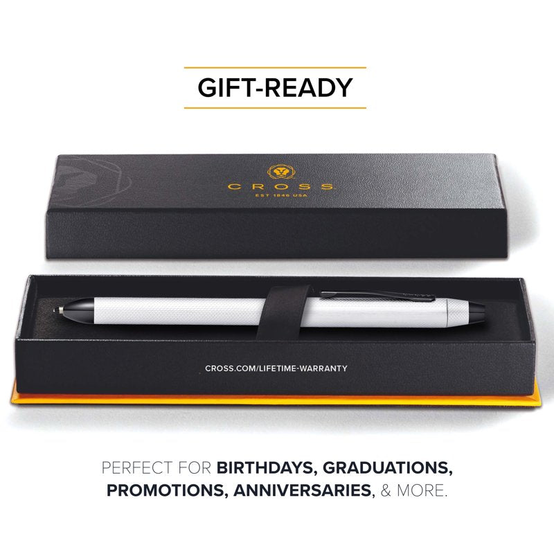 Multifunction Pen with Stylus and Refillable Ink - Chrome, Blue, Black Variants