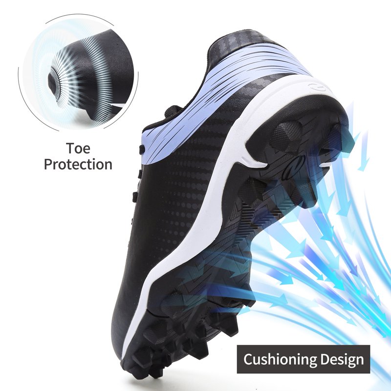 Unisex Baseball Cleats Lightweight Non-Slip Sport Shoes for Outdoor Indoor Play
