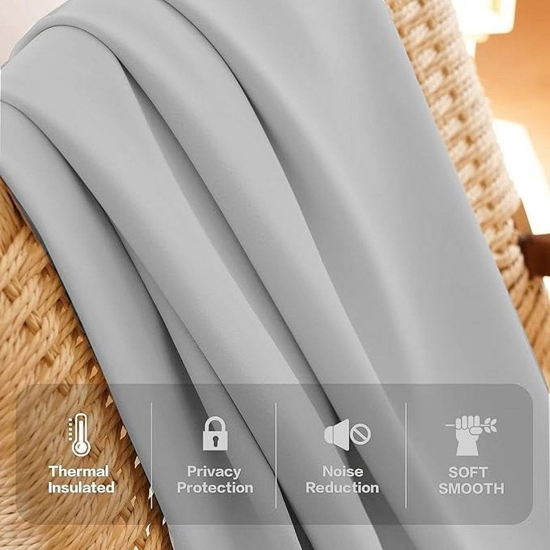 Blackout Pleated Curtains - Thermal Insulated Room Darkening Drapes