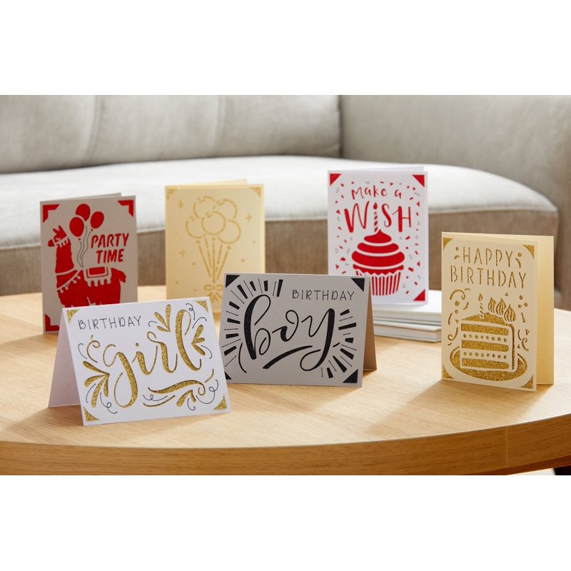 Cricut Insert Cards Neutrals Sampler for Greeting Card Making - 12 Pack