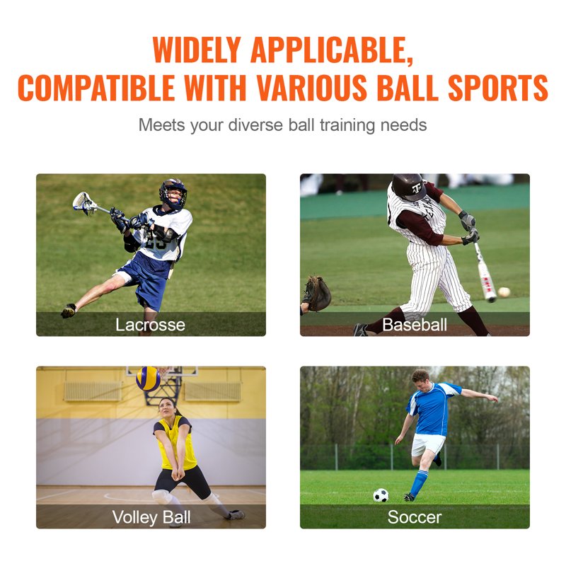 5x7ft Lacrosse & Baseball Rebounder Net with Adjustable Angle Practice Training Wall