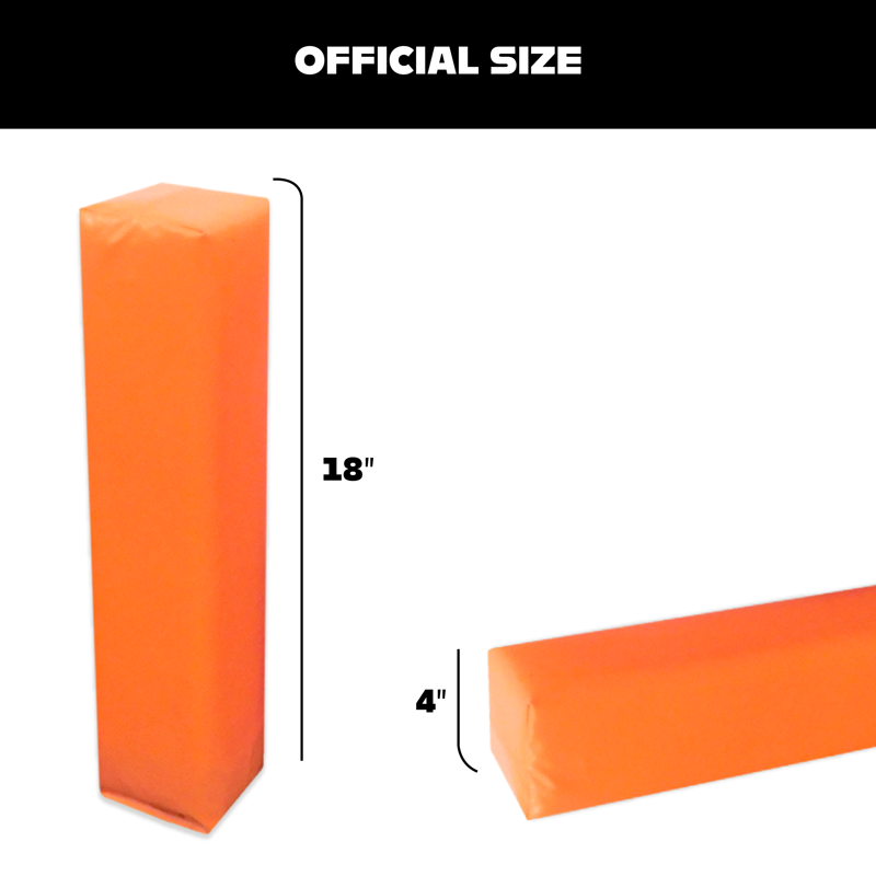 Football Pylons Set of 4 - Goal Line & End Zone Markers with Weighted Base