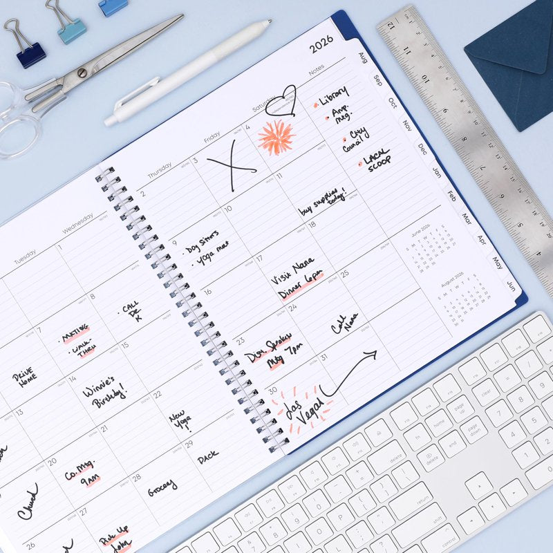 2026-2027 Academic Year Monthly Planner Calendar 8x10 - July to June
