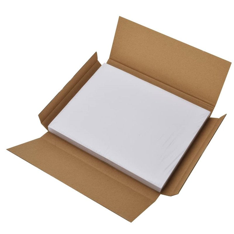 Full Sheet Labels 8.5 x 11 Inches - White Adhesive Printer Stickers for Shipping & Crafts