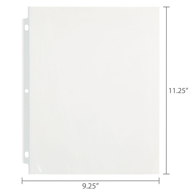 Letter Size Sheet Protectors - Pack of 100, Durable & Reusable Office Document Holders