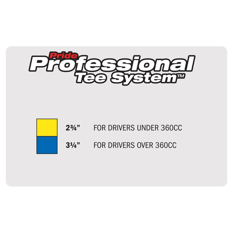 Color-Coded Golf Tees System - 3 1/4 Inch, Durable 65-Count Pack for Drivers, Hybrids & Irons