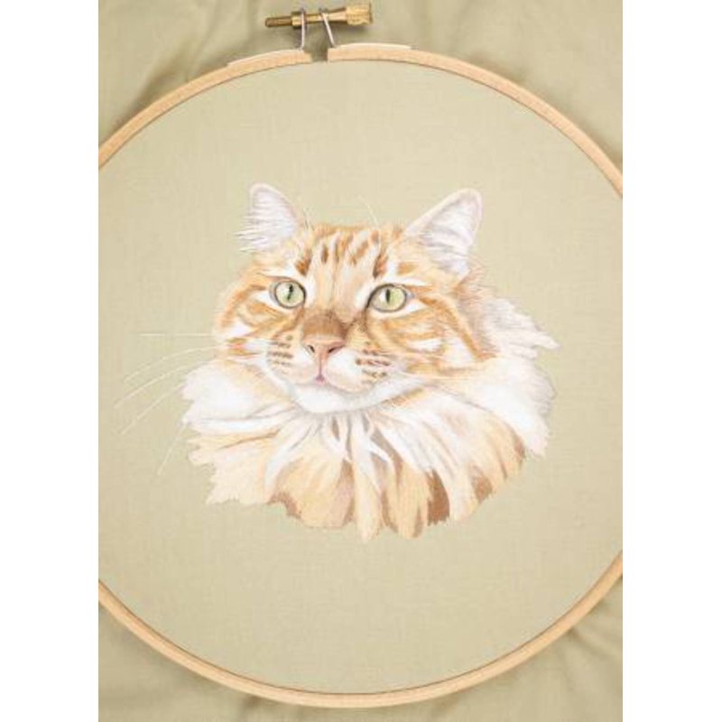 Pet Portrait Embroidery Kit - Modern Thread Painting for Dogs & Cats