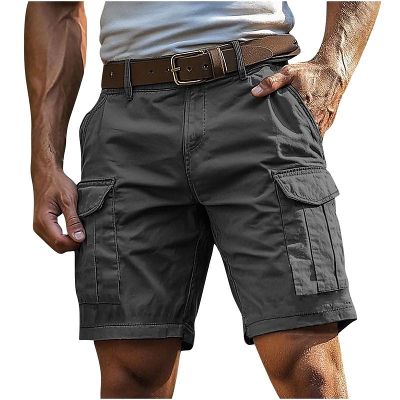 Men's Casual 7 Inch Inseam Cargo Shorts - Summer Workout & Outdoor Wear