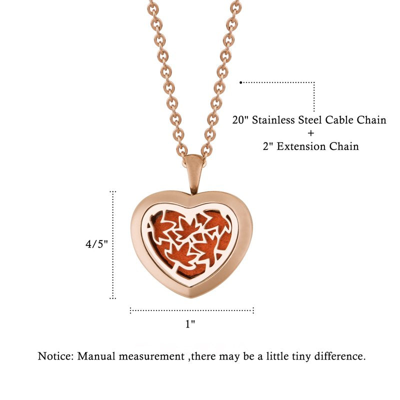 Essential Oil Diffuser Necklace Aromatherapy Jewelry with Reusable Pads