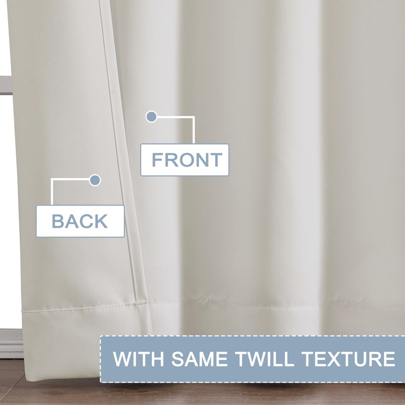 Blackout Curtains 2 Panels - Light Blocking Thermal Insulated Privacy Drapes
