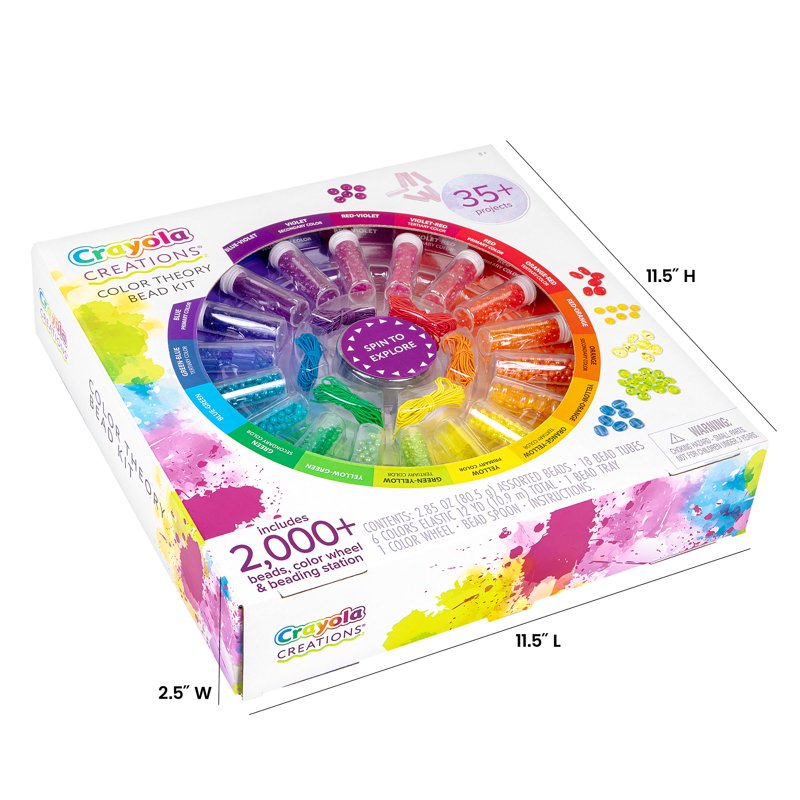 Color Theory Bead Kit for Jewelry Making - 2000+ Beads & Craft Supplies