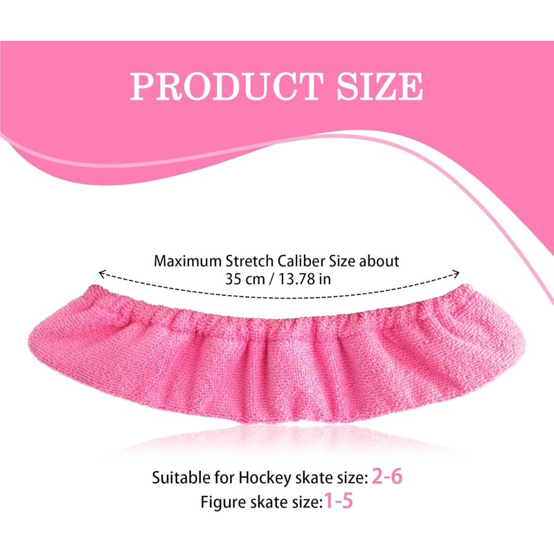 Ice Skate Blade Guards for Youth Hockey & Figure Skates - Microfiber Absorbent & Durable