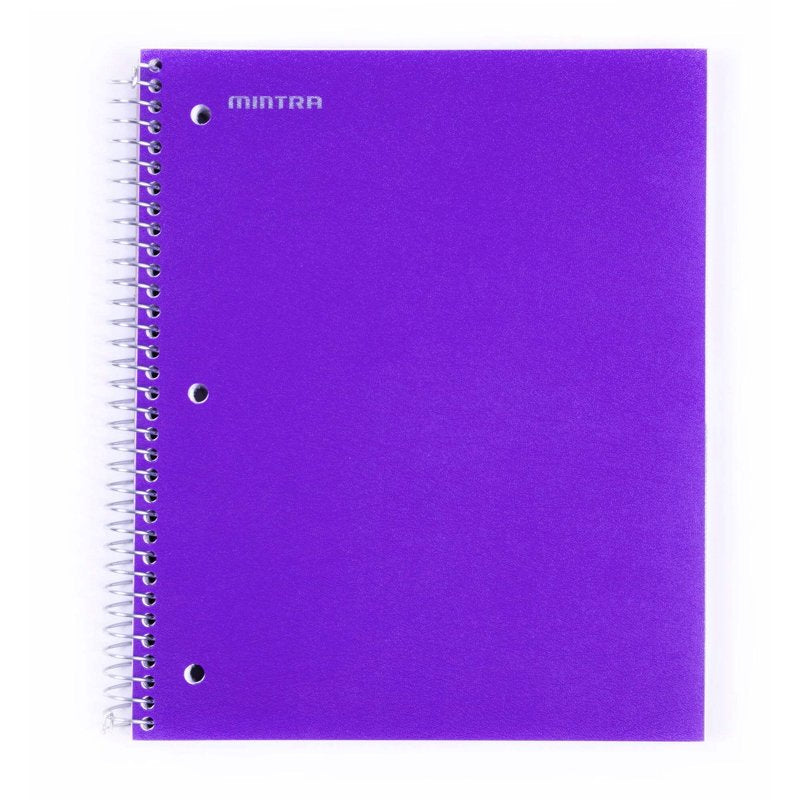 Durable 3-Subject Spiral Notebook Pack - 150 Sheets College Ruled