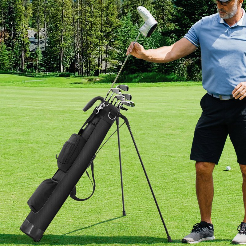 Lightweight Golf Stand Bag with Cooler Pocket and Easy Carry System - Par 3 & Range Use