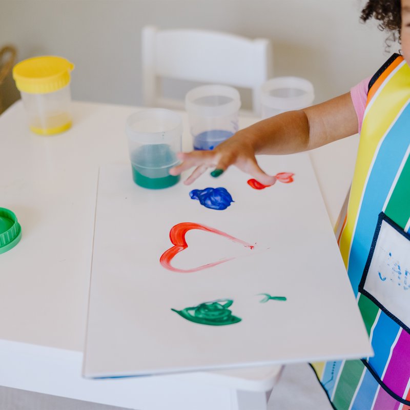 Finger Paint Set for Kids - Washable Art Supplies with 4 Vibrant Colors