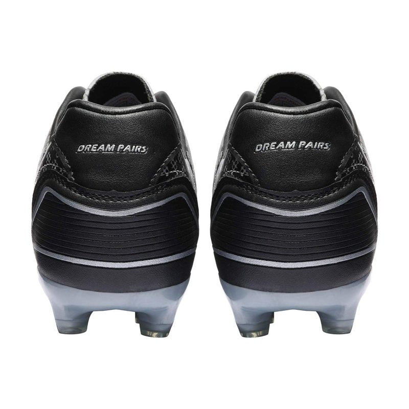 Dream Pairs Men's Firm Ground Soccer Cleats 8.5W Silver/Black, Wide