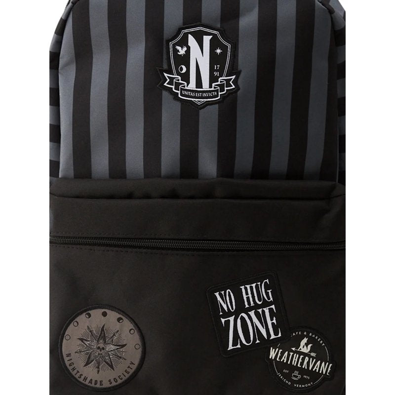 Wednesday Patches Adventure Backpack with Laptop Sleeve - School & Travel Ready