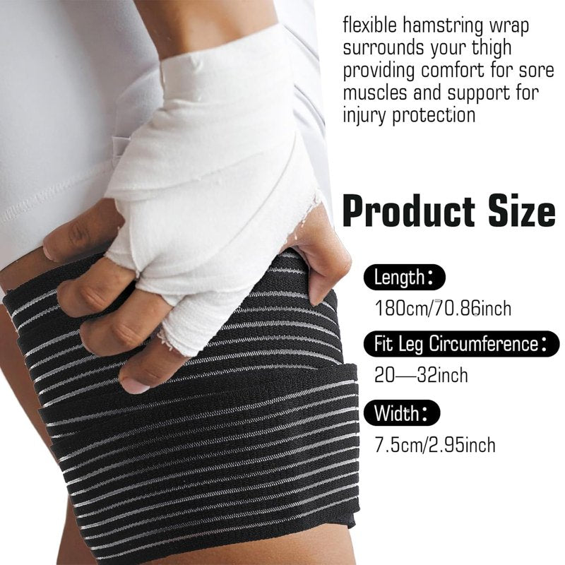 Thigh Compression Sleeve for Varicose Veins & Muscle Support - Adjustable, Breathable Nylon, 70.86 Inch