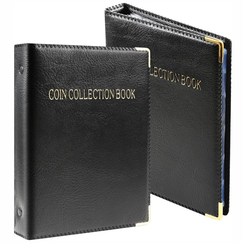 High Capacity Coin Collection Album with Clear PVC Sleeves, 480 Pockets, Portable Organizer