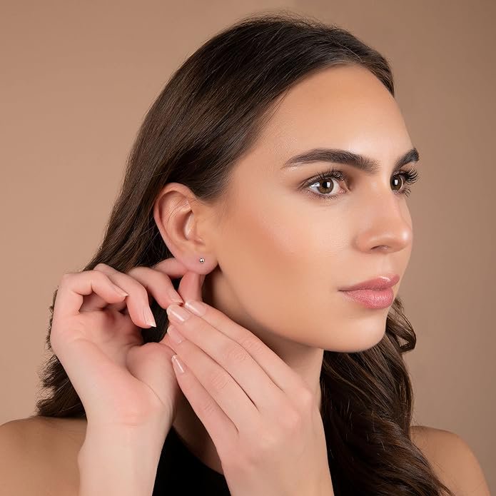 Premium 14K Gold Ball Stud Earrings for Women - Hypoallergenic & Elegant