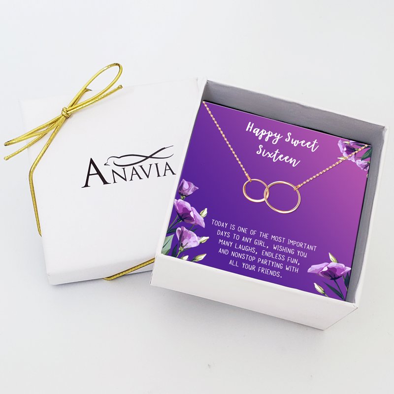 Personalized Sweet 16 Necklace Birthday Gift for Daughter