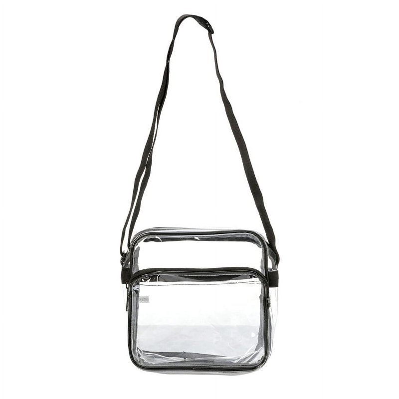Heavy Duty Transparent Shoulder Bag for Stadium & Events, Adjustable Strap