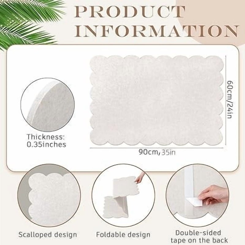 Foldable Felt Bulletin Board 35x24 Self-Adhesive Wall Display for Photos Notes