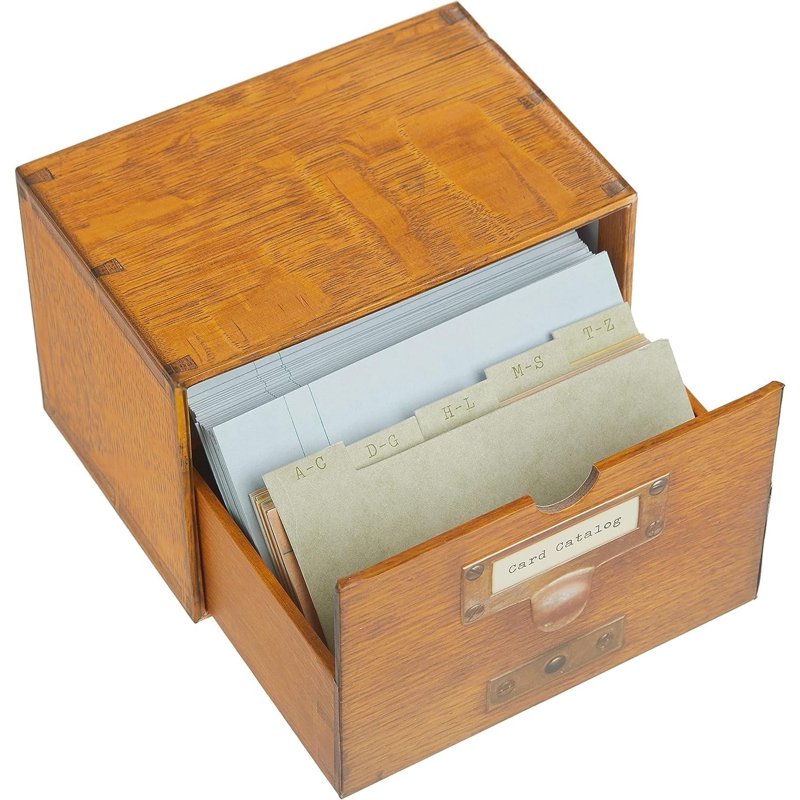 Card Catalog with 30 Notecards from the Library of Congress - Educational Stationery Set