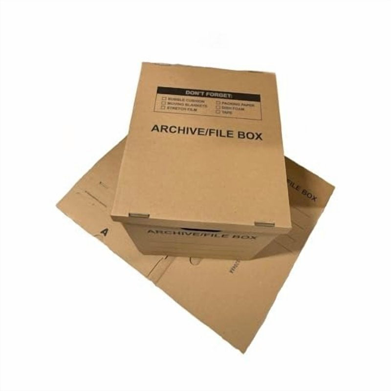 6-Pack 18x15x14 Inch File Storage Boxes with Lids & Handles - Moving & Office Organization