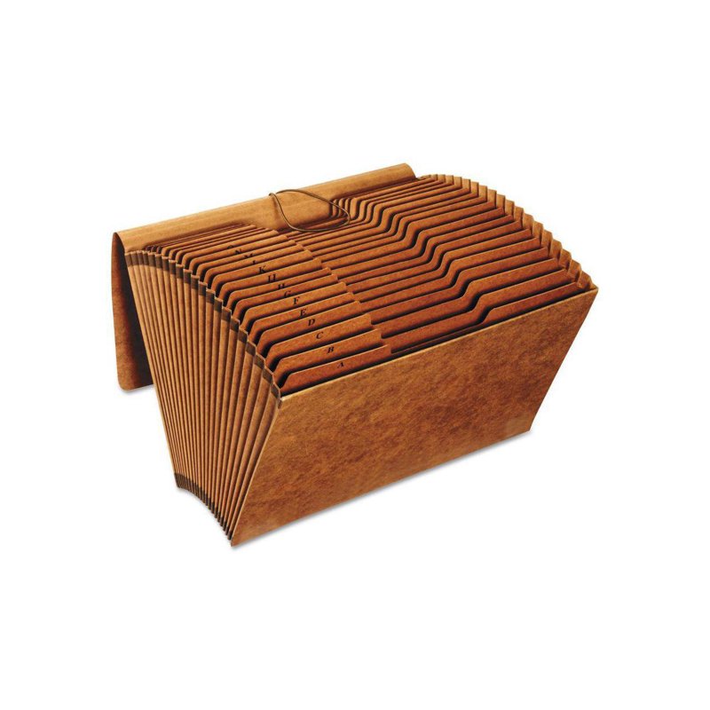 Heavy-Duty Expanding File Organizer with 21 Pockets - Legal Size, Brown