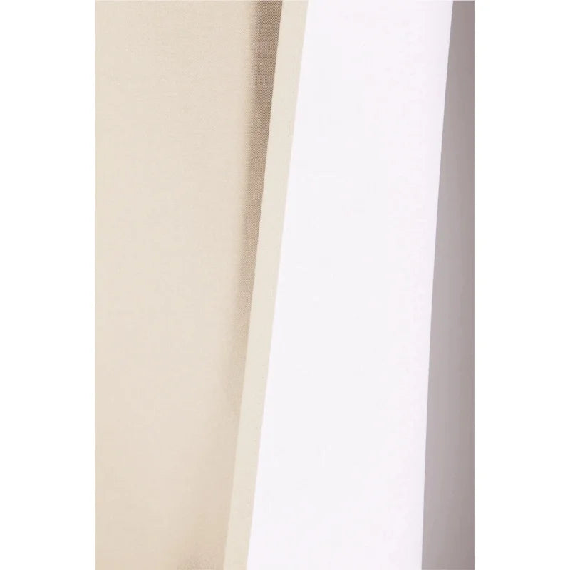 2-Piece Linen Window Curtain Panels - Ivory Solid Matte Color, 37x95 Inches