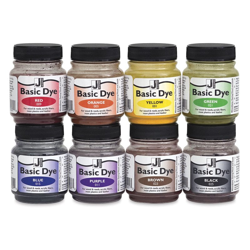 Jacquard Basic Dye Set - 8 Vibrant Colors for Fabric, Wood & Crafts