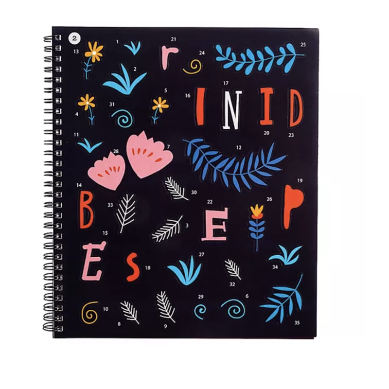 Sticker by Number Dream Big Art Activity Book Spiral Bound for Kids & Adults