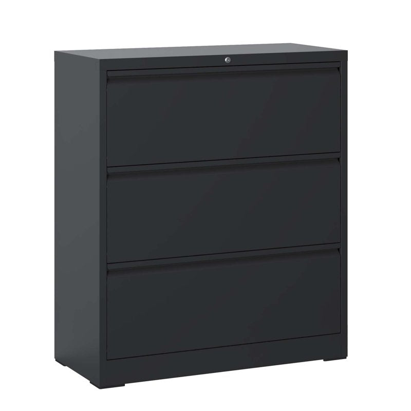 Heavy Duty 3-Drawer Lateral File Cabinet - Metal Locking Storage for Home Office