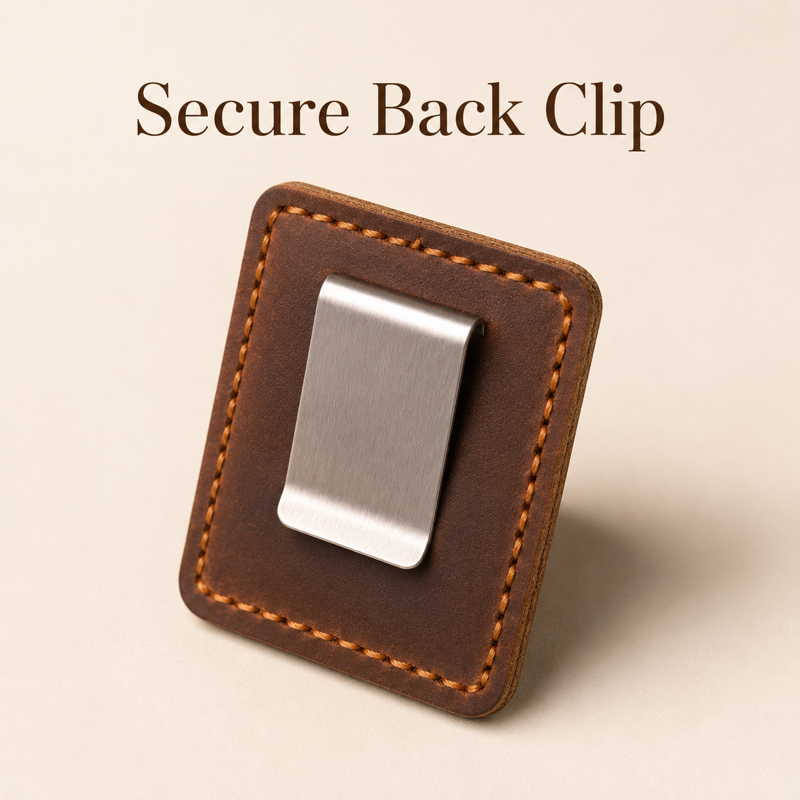 Leather Pen Loop Clip - Handmade Double Pen Holder for Notebooks & Journals
